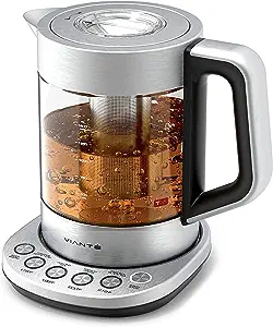 Hot Tea Maker Electric Glass Kettle with tea infuser and temperature control